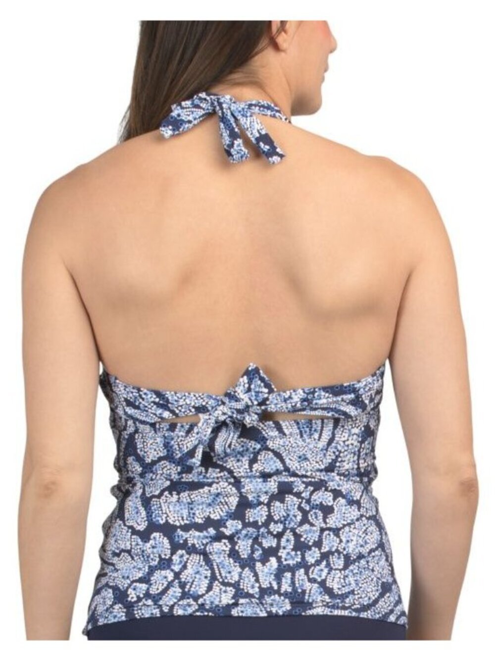 Tommy Bahama Womens Blue Halter Tankini Underwire UPF 50 Swimwear Sz S NEW - Picture 2 of 13